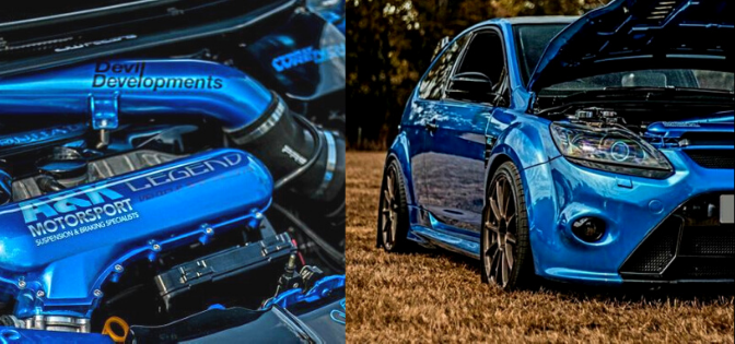 Customer Car Feature: Chris’ Liquid Azure Blue Ford Focus RS MK2