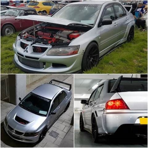 Silver Mitsubishi Evo