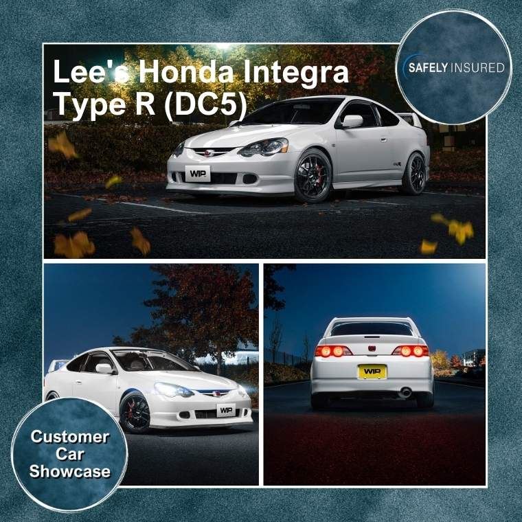 An image of Lee's Honda Integra - one of the modified cars insured by Safely Insured featured in the Customer Car Flashback Blog.