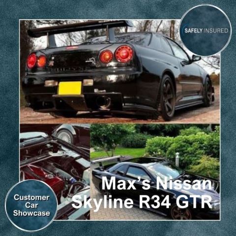 An image of a black Nissan Skyline