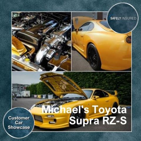 An image of a yellow Toyota Supra