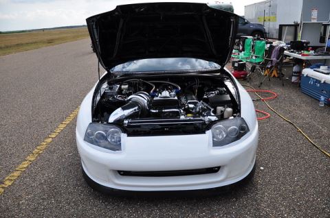 White Toyota Supra